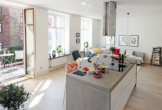 With 74 Square Meters, Featuring Modern Two-Room Apartment - Interior Design, Architecture and Furniture Decor on Dekrisdesign.com #interior