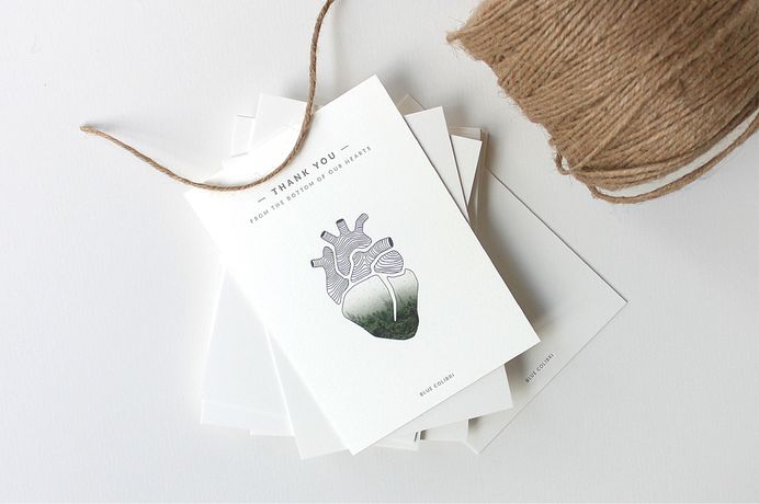 Check out those Creative Letterpress and Digital Printed Thank You Cards!