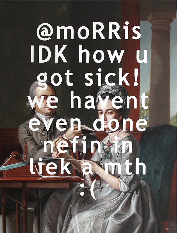 shawn huckins: twitter and sms 18th century portrait paintings #art