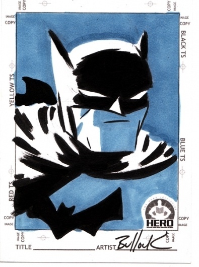 Batman HERO INITIATIVE card by ~DaveBullock on deviantART #marker #batman #illustration #duotone #comics