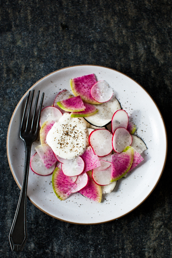 Yummy Supper: SUPER SIMPLE RADISH SALAD WITH CREME FRAICHE #food