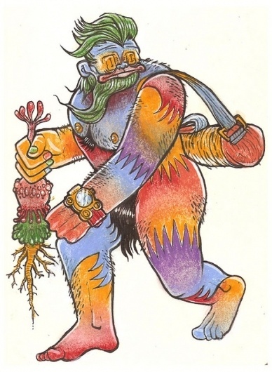 All sizes | psychonautic sasquatch | Flickr - Photo Sharing! #illustration #tim razo #color pencil