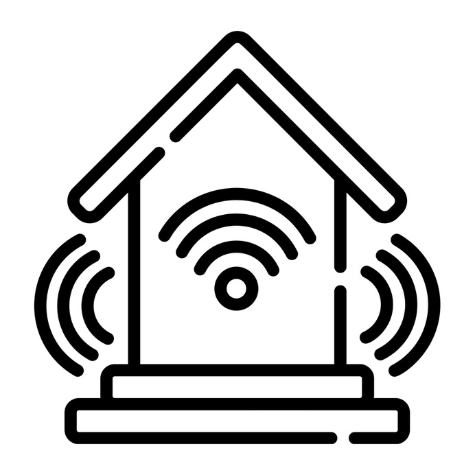 See more icon inspiration related to wifi, internet, wireless, real estate, communications, house, home, interface, multimedia, signs, connection and technology on Flaticon.