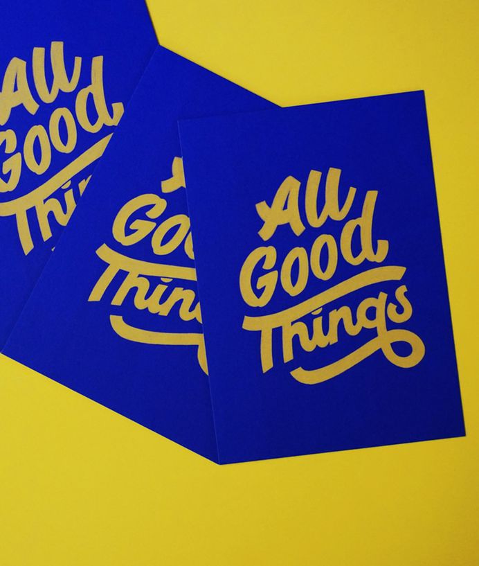 Hand-lettered postcards by Lana Hughes that celebrate a Festival of Fonts | Creative Boom