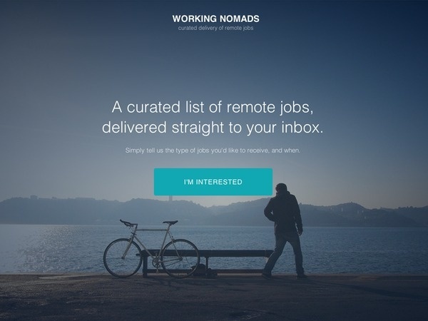 Working Nomads Home Page #flat #soft #modern