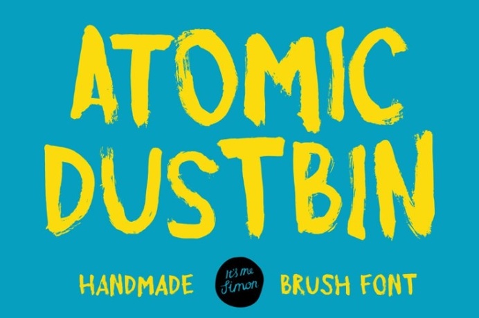 Atomic Dustbin : Free Handmade Brush Font