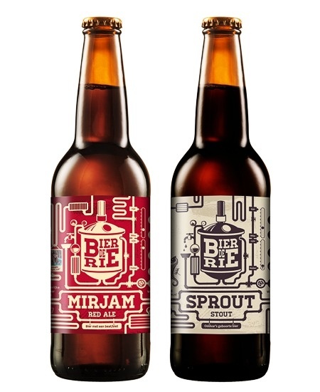 Bierderie Bottles #packaging #beer #label #bottle