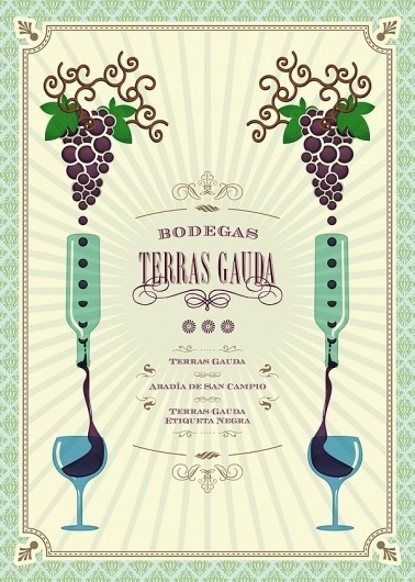 Afiche Terras Gauda on the Behance Network #terras #grapes #gauda #wine