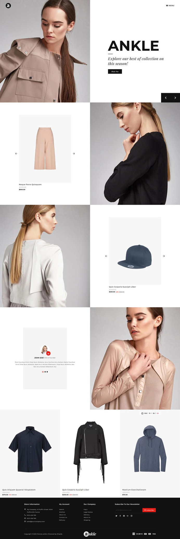 #ankle - #Fashion #Boutique - #Shopify Multi purpose Responsive #Theme | #TemplateTrip #eCommerce #Website #Design