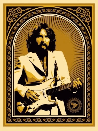 OBEY-GIANT-GEORGE-HARRISON-GOLD-500x668.jpg 500×668 pixels #giant #design #illustration #poster #obey