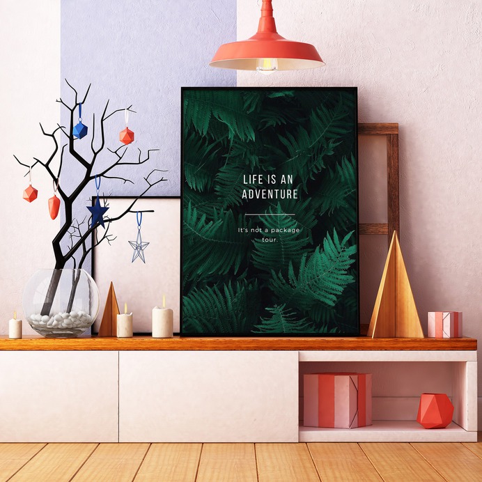 Life is a Adventure Quote Wall Art Poster Design