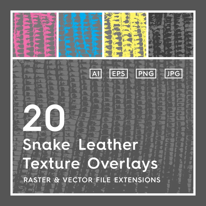 20 Snake Leather Vector Texture Overlays #snakeleather #snaketextures #snakevector #vectortextures #textures