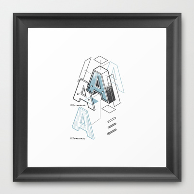 The Exploded Alphabet / A Framed Art Print #letter #type #print #design