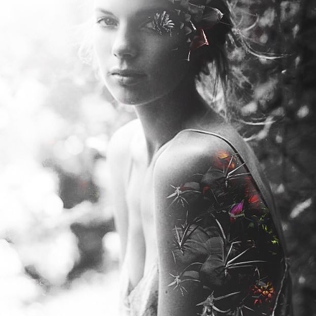 Girl Made of Thorns - Composite by Trent Hernandez #photography #girl #floral #design #composite #portrait