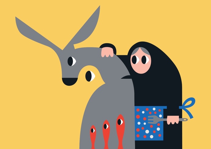 animals, illustration, bold, color, cat