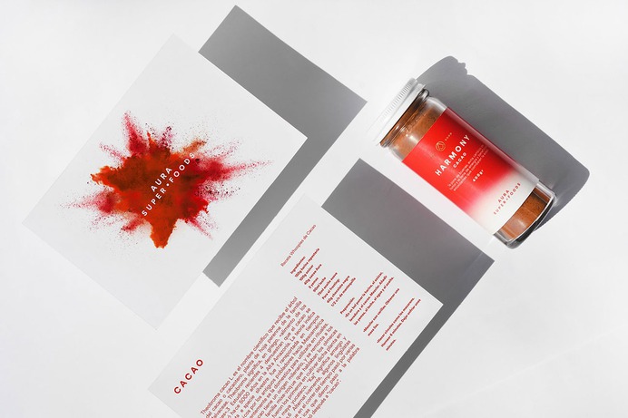 AURA Superfoods Packaging - Mindsparkle Mag Panel Studio designed Aura, a superfood brand inspired by the power of color and emotion. #logo #packaging #identity #branding #design #color #photography #graphic #design #gallery #blog #project #mindsparkle #mag #beautiful #portfolio #designer