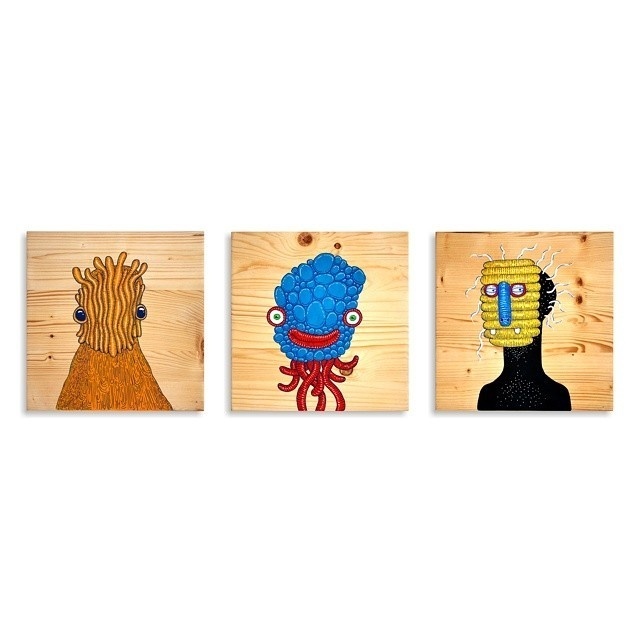 30x30 cm tahta üzerine boyama. Detaylı fotoğrafları yakında. Soldan 1 ve 2 satıldı 3 için iletişime geçebilirsiniz. #paint #wood #illustration #posca