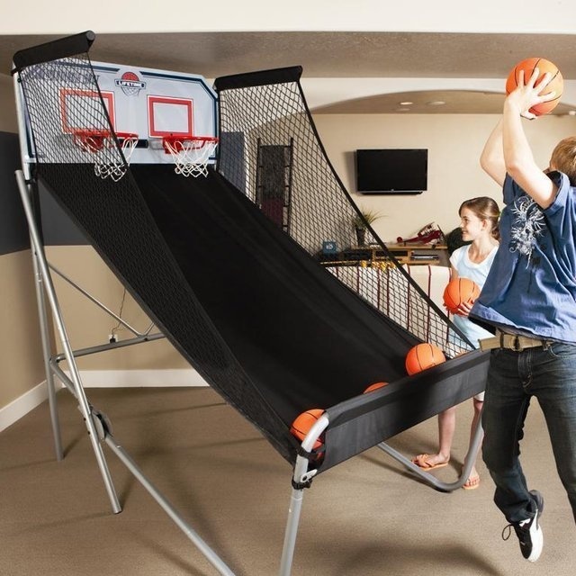 Double-Shot Arcade Basketball System #tech #flow #gadget #gift #ideas #cool