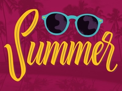 Happy Summer to all!! New lettering Testing a Tombow brush! More letterings: www.instagram.com/medinaoscar www.Medinaoscar.tumblr.com #glasses #calligraphy #lettering #script #palm #vector #type #sunglasses #colors #typeface #brush #summer #tombow #typography