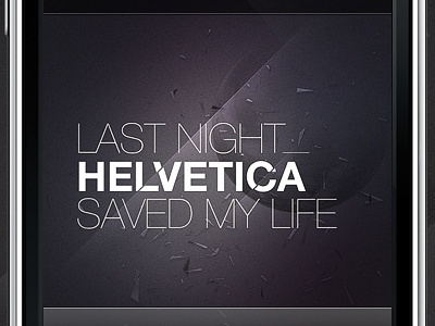 Dribbble - Helvetica Playoff by Tobias van Schneider #helvetica