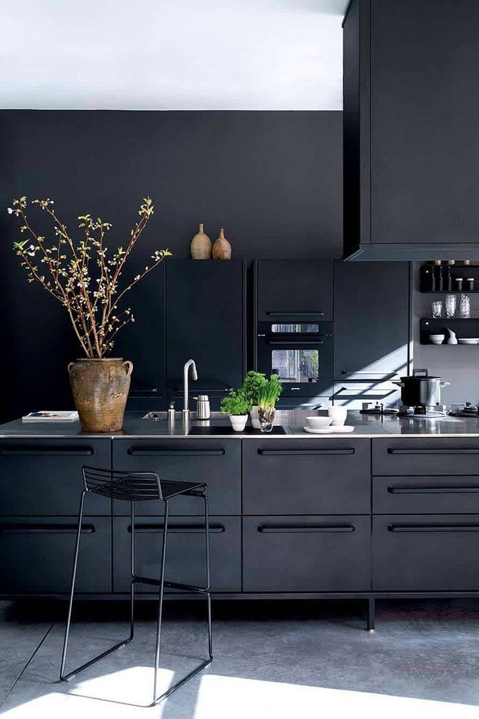 80 Black Kitchen Creative Designs - #design #kitchen #black #furniture #decor #interior #home