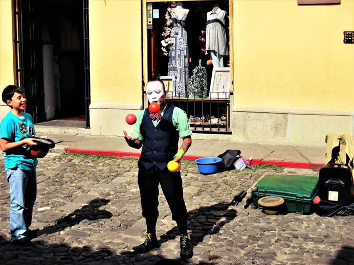 Performing in the street