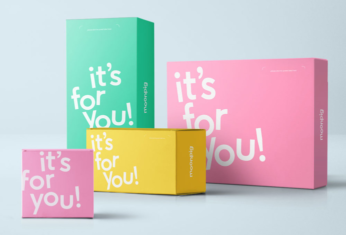 New Logo and Identity for Moonpig done In-house