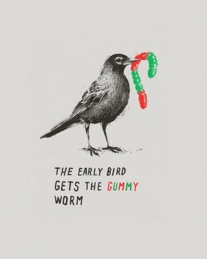 Early Bird | Flickr - Photo Sharing! #early #laser #bird #illustration #bread