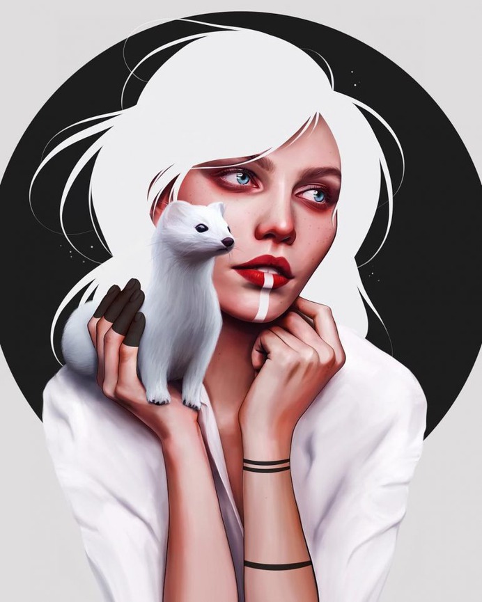 The white ermine🖤 Inspired by Leonardo Da Vinci's