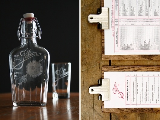 saloon_flask.jpg (675×506) #glasses #whiskey #branding #menu #restaurant #engraving #bar #collateral #saloon