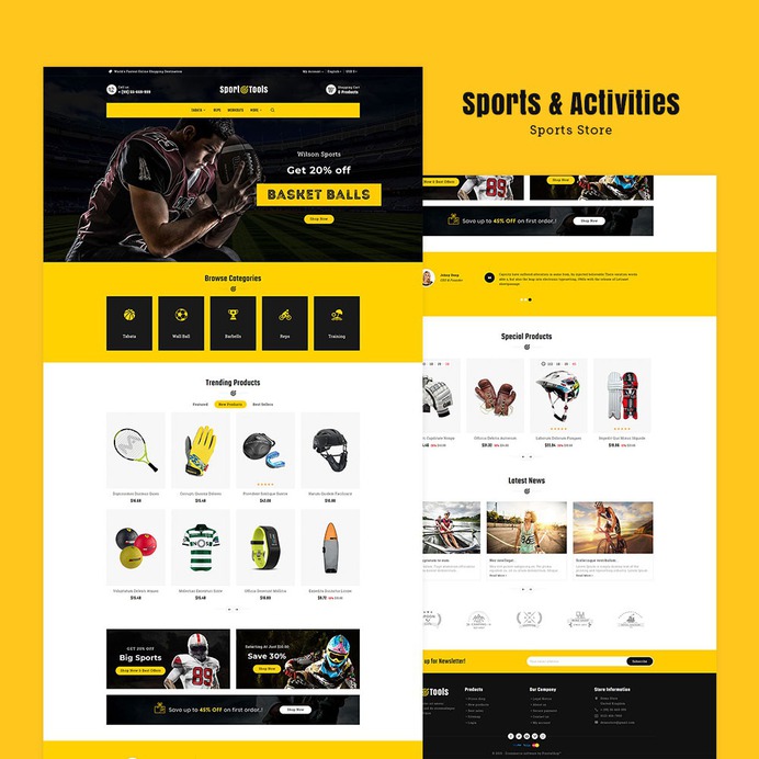 #Sport #Tools & #Equipment - #Prestashop #Responsive #Theme | #TemplateTrip #eCommerce #Website #Design #Template