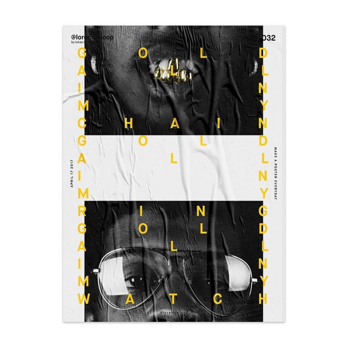 Lukas 🏴 on Instagram: "🏴 day 032 #allgoldeverything #loremdeloop #daily ・ ・ ・ #dailyposter #design #daily #365days #designer #