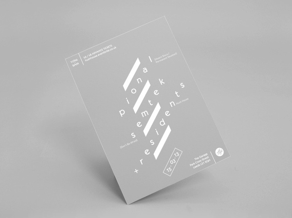 HH_Poster_grey_light_001 #hush #house #flyer #design #grey