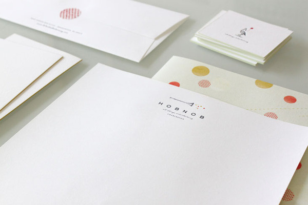 Hob Nob Stationery Package • Stitch Design Co. #branding #envelope #identity #stationery #letterhead #stitch