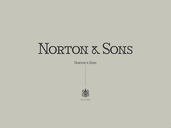 Norton & Sons #tailor #clothing #moving #identity #brands #fashion #logo #england