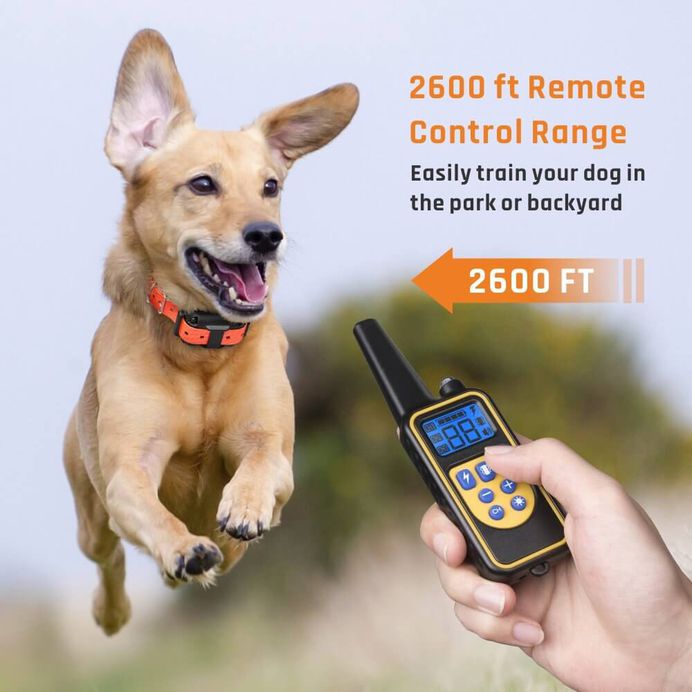 iSPECLE Waterproof Rechargeable 2600ft Remote Dog Shock Collar