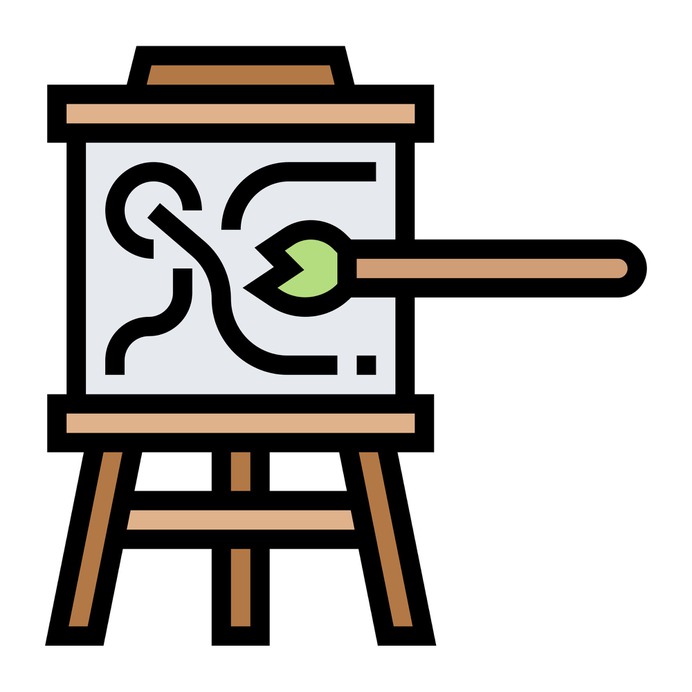 See more icon inspiration related to paint, art, artist, board, art and design, Tools and utensils, drawing board, edit tools, painting brush, paint brush, painter, brushes, painting, drawing and brush on Flaticon.