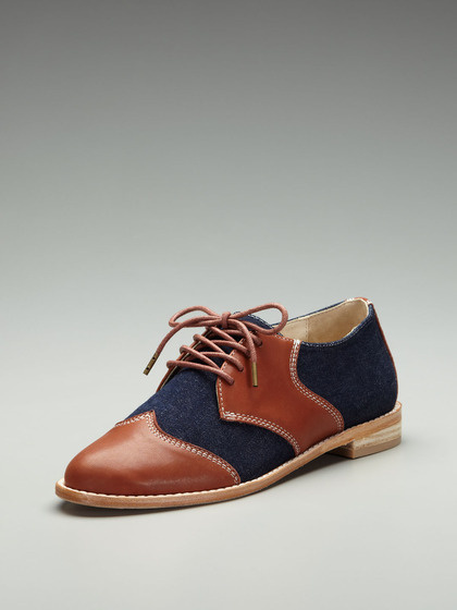 F Troupe Stitch Detail Saddle Shoe #fashion #shoe #oxford