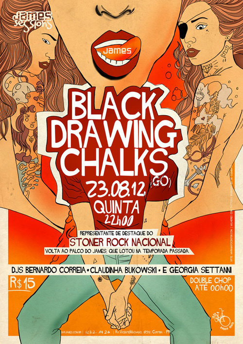 Black Drawing Chalks - marianapoczapski #illustration