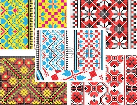 Pixel vector cross stitch pattern mosaic #mosaic