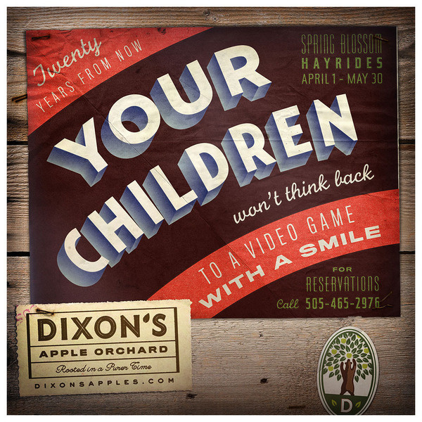 DIXON'S APPLE ORCHARD Jesse Arneson #fruit #advertising #illustration #vintage #type