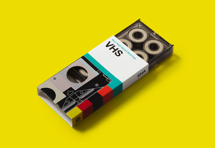 VHS skateboard bearings by GoldCoast skateboards. #bearings #helvetica #VHS