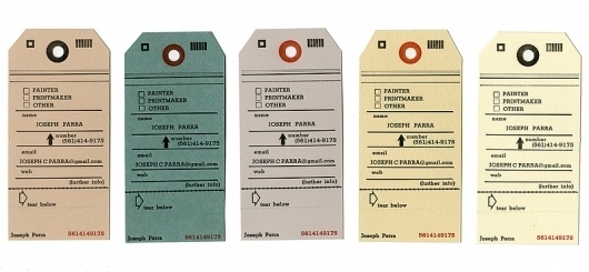JOSEPH PARRA #card #letterpress #business #typography