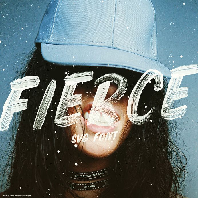 Fierce my new full colour brush script font. #font #typeface #opentype-svg #colour #type