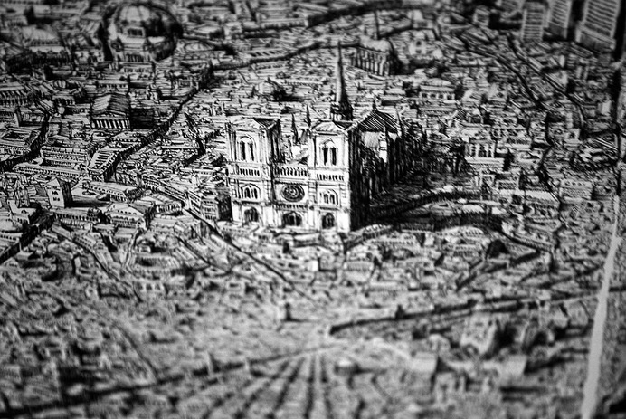 Jaw Dropping Pen and Ink Cityscapes That Seem to Sprawl into Infinity by Ben Sack #sculpture #art