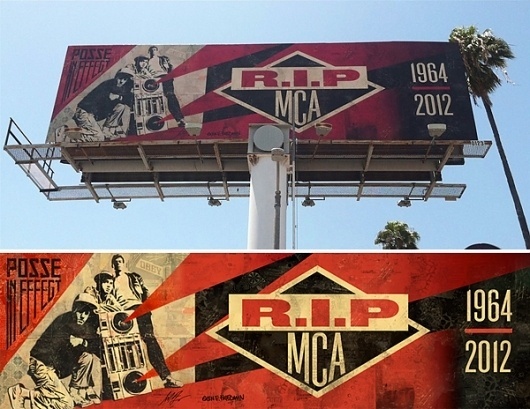 MCA Billboard | | Josh HigginsJosh Higgins #2012 #beastie #fairey #tribute #friedman #mca #boys #1964 #glen #shepard