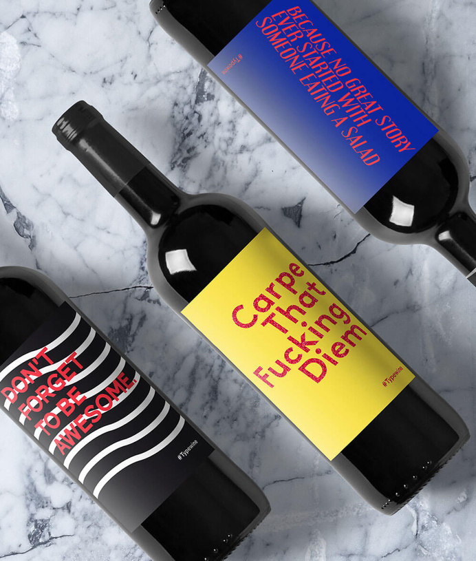 Typewine - Unique labels for wine bottles.