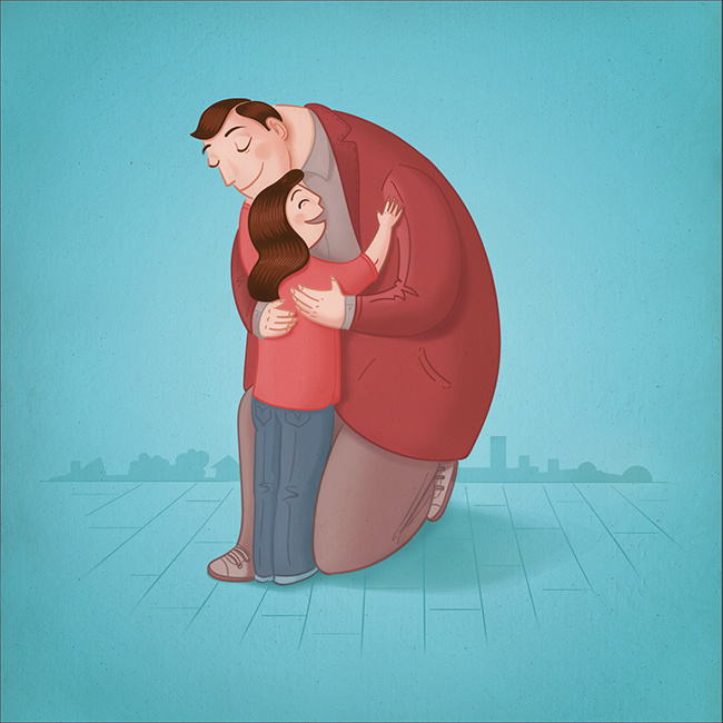 36 Days of Type - the letter D by Magic Suitcase #letter #dad #daughter #type #illustration