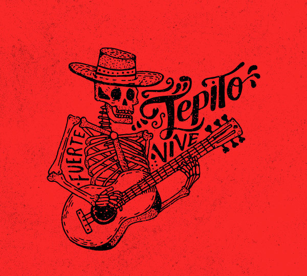 TEPITO Tacos & Tequila illustrations, mexico #inspiration #mexico #design #illustrations #restaurant #drawing