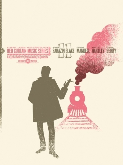 Dan Judge #red #design #curtain #dan #illustration #series #poster #music #judge